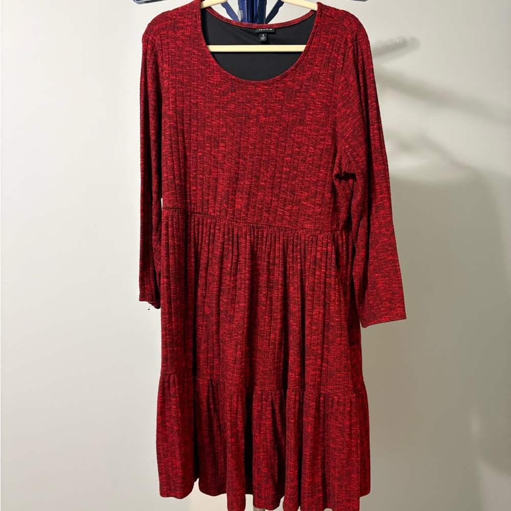 Torrid Red Long Sleeve Dress